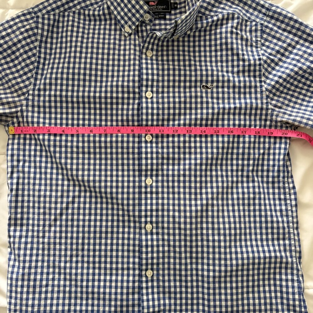 Vineyard Vines 2 Men's Slim Fit Whale/Crosby Blue Checkered Long Sleeve Shirt M - Picture 3 of 9